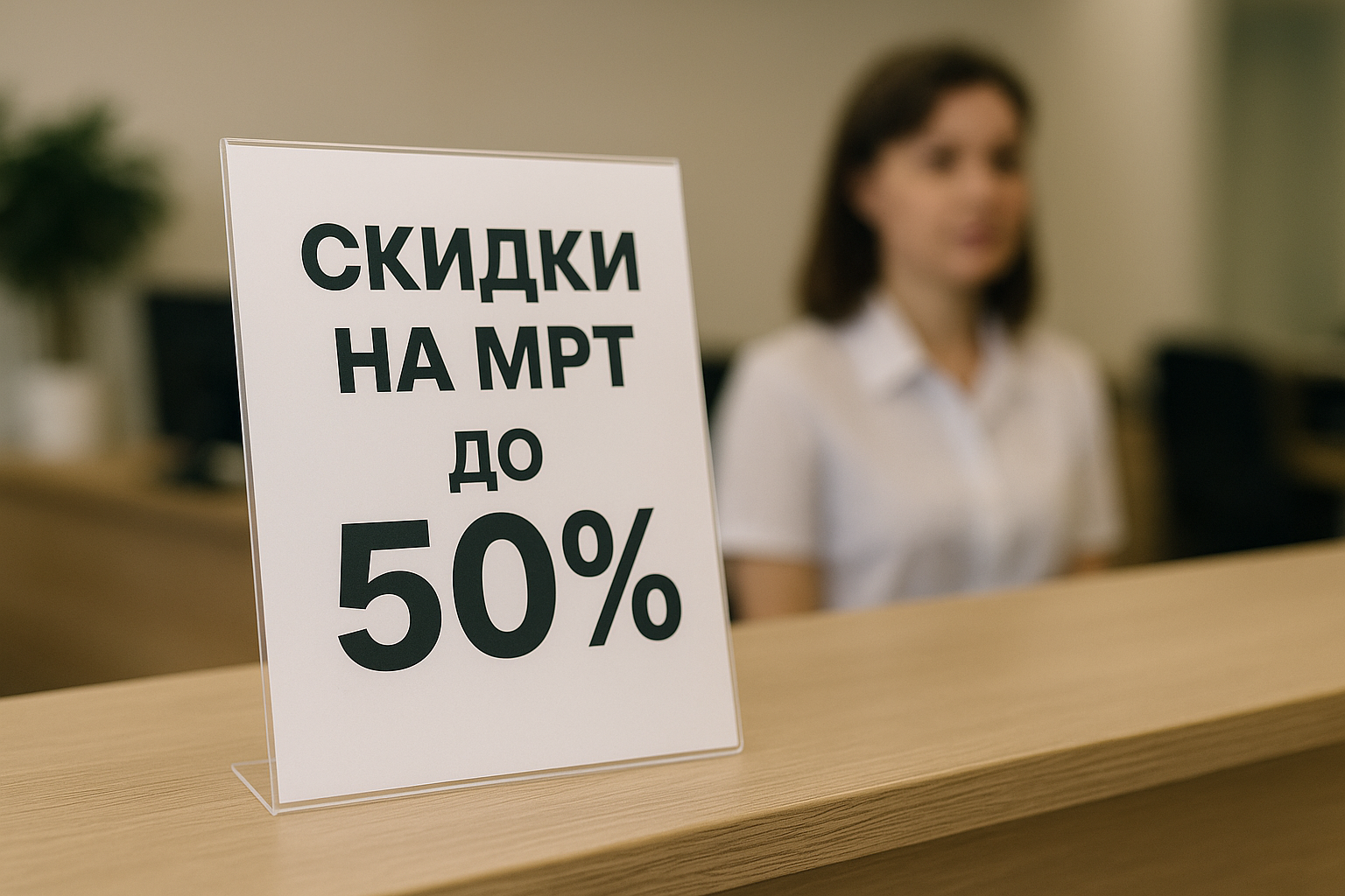Объявление о скидках на МРТ.