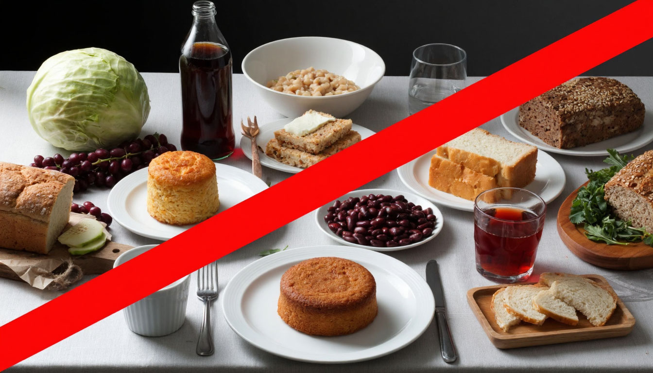 Еда, повышающая газообразование.