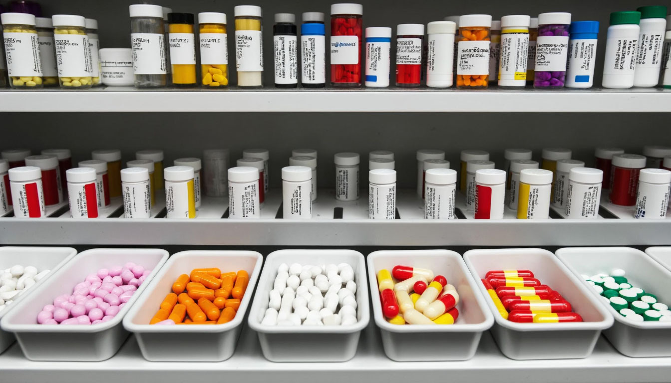 Разные виды лекарств.