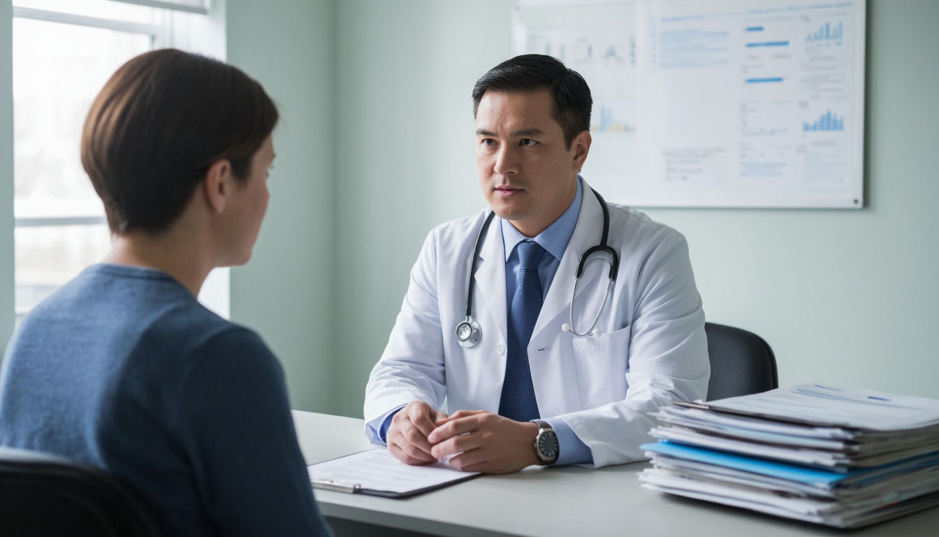 Пациент на консультации у врача.