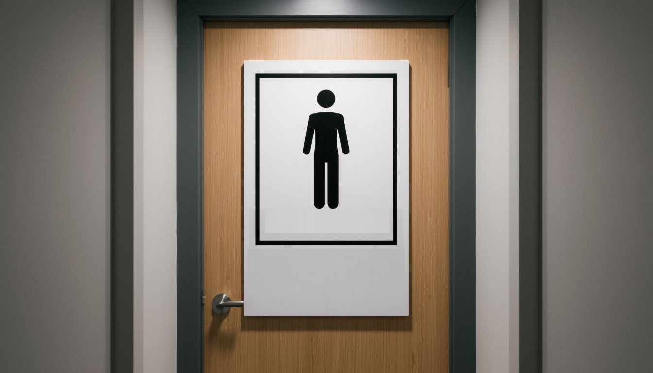 Дверь в мужской туалет.